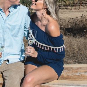 Tassel romper, blue 💙